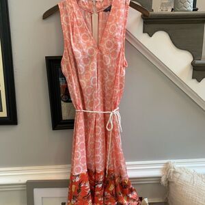 Peter Som Design Nation Mixed Print Rope Tie Dresx